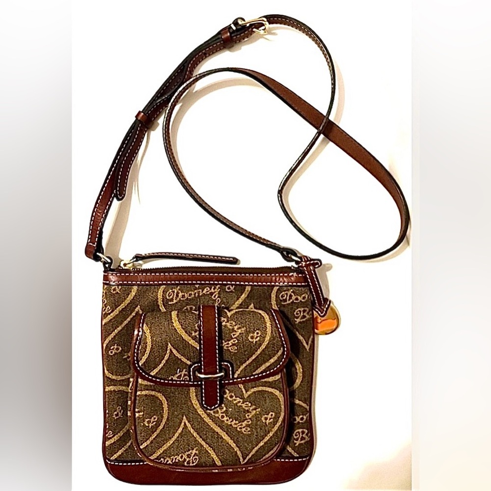 Vintage Y2K Dooney & Bourke Monogram Crossbody Bag - Excellent